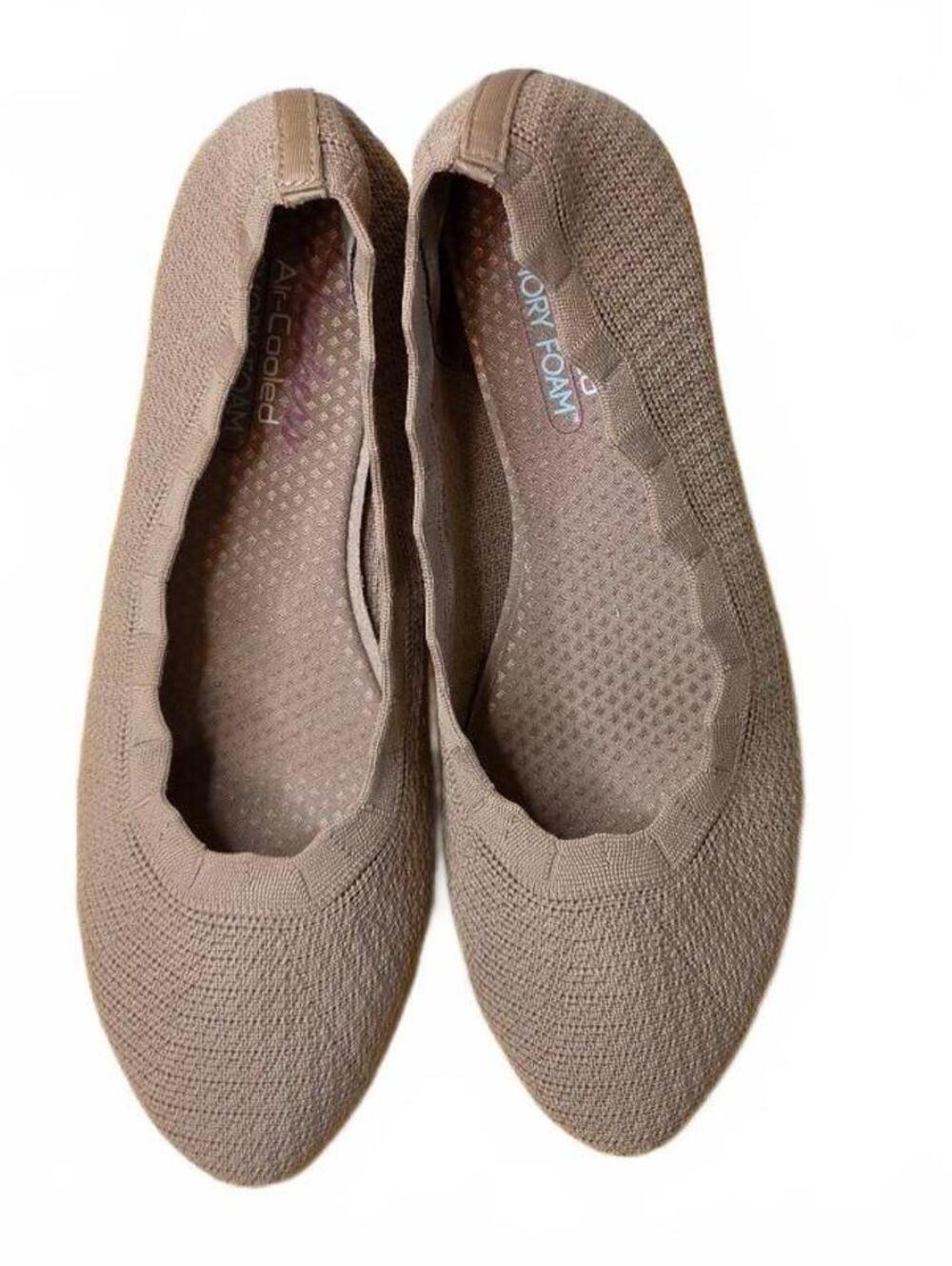 SKECHERS Womens Cleo 2.0 Love Spell Mocha Women's Slip On Flats Sz 8.5